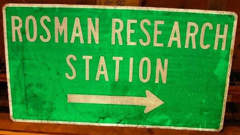 Rosman Research Station sign